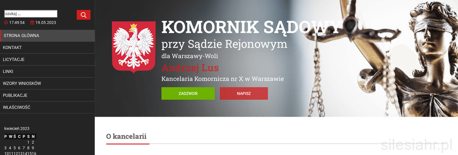 Komornik Sądowy przy Sądzie Rejonowym dla Warszawy-Woli Andrzej Lus