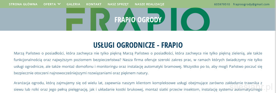 FRAPIO OGRODY Paweł Kościński