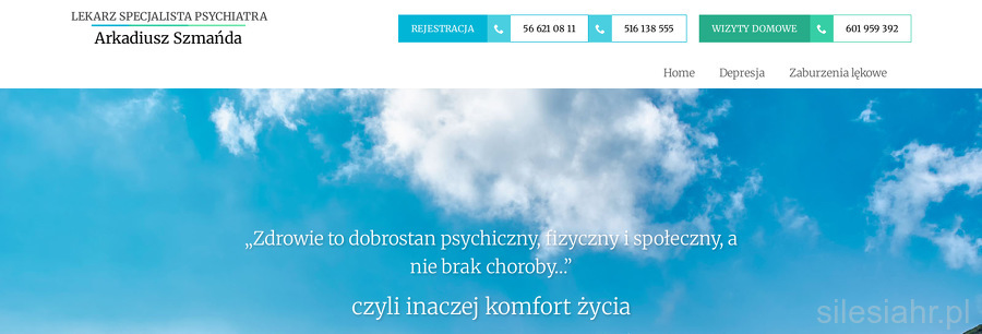 Arkadiusz Szmańda Prywatna specjalistyczna praktyka lekarska  Gabinet psychiatryczny